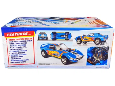 Diecast Model Amt Skill 2 Model Kit Hot Wheels Opel Gt 3-in-1 Kit 1/25 Scale Model By Amt In Blue