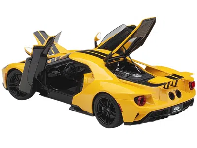 Diecast Model Autoart 2017 Ford Gt Triple Yellow With Black Stripes 1/18 Model Car By Autoart In Purple