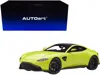 Diecast Model Autoart 2019 Aston Martin Vantage Rhd (right Hand Drive) Lime Essence Green With Carbon Top 1/18 Model Car B