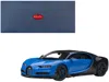 Diecast Model Autoart 2019 Bugatti Chiron Sport French Racing Blue And Carbon 1/18 Model Car By Autoart