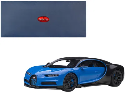 Diecast Model Autoart 2019 Bugatti Chiron Sport French Racing Blue And Carbon 1/18 Model Car By Autoart