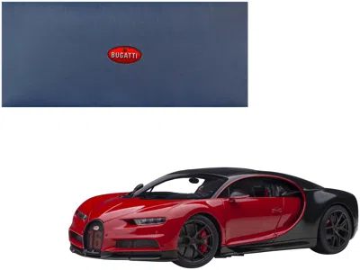 Diecast Model Autoart 2019 Bugatti Chiron Sport Italian Red And Carbon Black 1/18 Model Car By Autoart