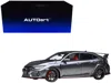 Diecast Model Autoart 2021 Honda Civic Type R (fk8) Rhd (right Hand Drive) Polished Metal Gray Metallic 1/18 Model Car By