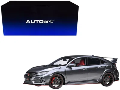 Diecast Model Autoart 2021 Honda Civic Type R (fk8) Rhd (right Hand Drive) Polished Metal Gray Metallic 1/18 Model Car By In Pink