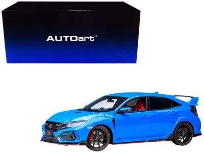 Diecast Model Autoart 2021 Honda Civic Type R (fk8) Rhd (right Hand Drive) Racing Blue Pearl 1/18 Model Car By Autoart