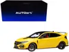Diecast Model Autoart 2021 Honda Civic Type R (fk8) Rhd (right Hand Drive) Sunlight Yellow Limited Edition 1/18 Model Car
