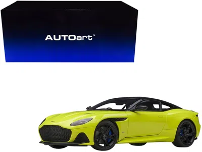 Diecast Model Autoart Aston Martin Dbs Superleggera Rhd (right Hand Drive) Lime Essence Green Metallic With Carbon Top And