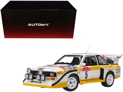Diecast Model Autoart Audi Quattro S1 #5 W. Roehrl - Ch. Geistdoerfer Winner Rally San Remo (1985) 1/18 Model Car By Autoa In Multi