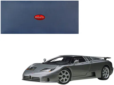 Diecast Model Autoart Bugatti Eb110 Ss Super Sport Grigio Metalizzatto Silver Metallic With Silver Wheels 1/18 Model Car B In Gray