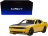 Diecast Model Autoart Dodge Challenger Srt Hellcat Widebody Yellow Jacket With Satin Black Hood 1/18 Model Car By Autoart
