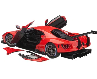 Diecast Model Autoart Ford Gt Le Mans Plain Color Version Red 1/18 Model Car By Autoart