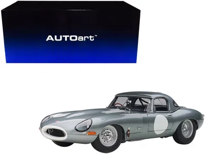 Diecast Model Autoart Jaguar Lightweight E Type Roadster Rhd (right Hand Drive) Dark Silver 1/18 Model Car By Autoart In Gray