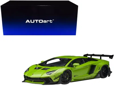 Diecast Model Autoart Lamborghini Aventador Liberty Walk Lb-works Pearl Green Metallic Limited Edition 1/18 Model Car By A