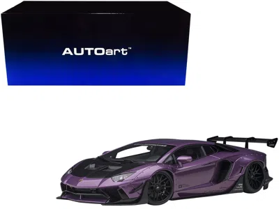 Diecast Model Autoart Lamborghini Aventador Liberty Walk Lb-works Viola Se30 Purple Metallic With Carbon Hood Limited Edit