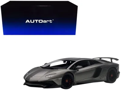 Diecast Model Autoart Lamborghini Aventador Lp750-4 Sv Grigio Titans/ Matt Grey 1/18 Model Car By Autoart In Multi