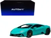 Diecast Model Autoart Lamborghini Huracan Evo Blu Glauco Blue 1/18 Model Car By Autoart