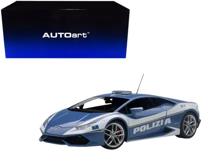 Diecast Model Autoart Lamborghini Huracan Lp610 Police Car 1/18 Model Car By Autoart In Blue
