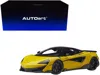Diecast Model Autoart Mclaren 600lt Sicilian Yellow And Carbon 1/18 Model Car By Autoart