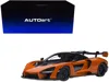 Diecast Model Autoart Mclaren Senna Trophy Mira Orange And Black With Carbon Accents 1/18 Model Car By Autoart