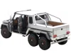 Diecast Model Autoart Mercedes G63 Amg 6x6 Silver 1/18 Model Car By Autoart