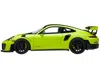 Diecast Model Autoart Porsche 911 (991.2) Gt2 Rs Weissach Package Acid Green With Carbon Stripes 1/18 Model Car By Autoart