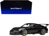 Diecast Model Autoart Porsche 911 (991.2) Gt2 Rs Weissach Package Black With Carbon Stripes 1/18 Model Car By Autoart
