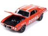 Diecast Model Autoworld 1969 Pontiac Firebird Royal Bobcat Carousel Red With White Stripes And Graphics "vintage Muscle" Lim