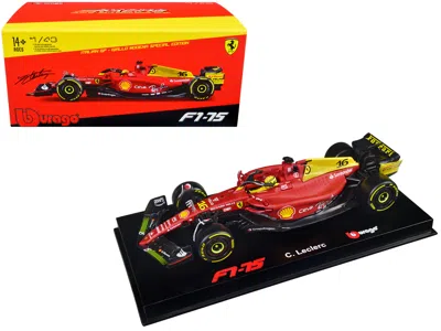Diecast Model Bburago Ferrari F1-75 #16 Charles Leclerc "giallo Modena" 2nd Place Formula One F1 Italian Gp (2022) "formul In Red
