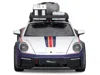 Diecast Model Bburago Porsche 911 Dakar #953 "roughroads Porsche" Blue And White With Stripes And Roof Rack "race" Series