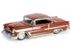 Diecast Model Greenlight 1955 Chevrolet Bel Air Lowrider Red Metallic And Silver "california Lowriders" Series 5 1/64 Diecast