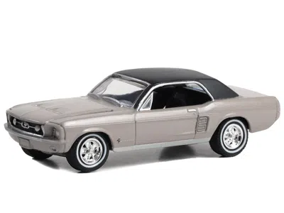 Diecast Model Greenlight 1967 Ford Mustang Coupe "she Country Special - Bill Goodro Ford Denver Colorado" Autumn Smoke With B In Gray