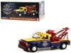 Diecast Model Greenlight 1969 Chevrolet C-30 Dually Wrecker Tow Truck "chevrolet Super Service" Yellow And Blue 1/18 Diecast