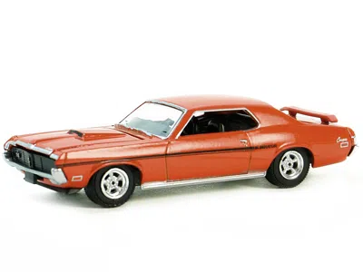 Diecast Model Greenlight 1969 Mercury Cougar Eliminator Competition Orange With Black Stripes "greenlight Muscle" Series 28 1