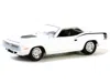 Diecast Model Greenlight 1970 Plymouth Hemi Barracuda Alpine White With Black Stripes "greenlight Muscle" Series 28 1/64 Diec