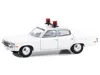 Diecast Model Greenlight 1971 Amc Matador Police Car White With Light Bar "hot Pursuit - Hobby Exclusive" Series 1/64 Diecast