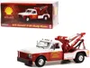 Diecast Model Greenlight 1972 Chevrolet C-30 Dually Wrecker Tow Truck "downtown Shell Service - Service Is Our Business" Whit