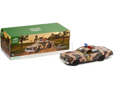 Diecast Model Greenlight 1978 Dodge Monaco Brown Camouflage "hazzard County Sheriff" 1/18 Diecast Model Car By Greenlight In Multi