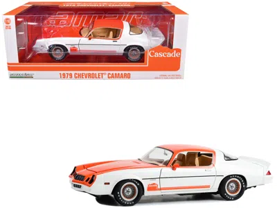 Diecast Model Greenlight 1979 Chevrolet Camaro Cascade Edition White And Orange "oregon And Washington Limited Edition" 1/18