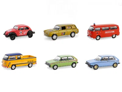 Diecast Model Greenlight Club Vee-dub Series 19 Set Of 6 Pieces 1/64 Diecast Model Cars By Greenlight In Multi