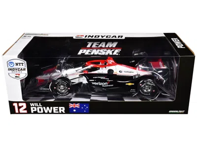 Diecast Model Greenlight Dallara Indycar #12 Will Power "verizon" Team Penske (road Course Configuration) "ntt Indycar Series In Black