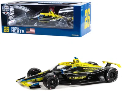 Diecast Model Greenlight Dallara Indycar #26 Colton Herta "gainbridge" Andretti Autosport "ntt Indycar Series" (2023) 1/18 Di In Purple