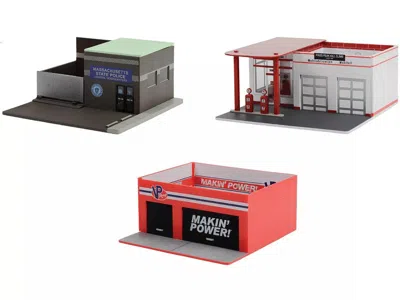 Diecast Model Greenlight Mechanic's Corner Series 10 Set Of 3 Dioramas For 1/64 Scale Models By Greenlight In Multi