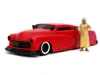 Diecast Model Jada 1951 Mercury Matt Red With Purple Stripes And Creep Diecast Figure "creepshow" (1982) Movie "hollywo
