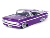Diecast Model Jada 1959 Chevrolet Impala Lowrider Candy Purple With Dub Wire Wheels "street Low" Series 1/24 Diecast Mo