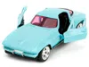 Diecast Model Jada 1966 Chevrolet Corvette Light Blue With Pink Tinted Windows "pink Slips" Series 1/32 Diecast Model C