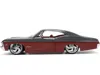 Diecast Model Jada 1967 Chevrolet Impala Ss Gray And Burdy With Burdy Interior "bigtime Muscle" Series 1/24 Diecast Mod