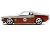 Diecast Model Jada 1969 Ford Mustang Silver Metallic And Dark Red And Star Lord Diecast Figure "marvel Guardians Of The