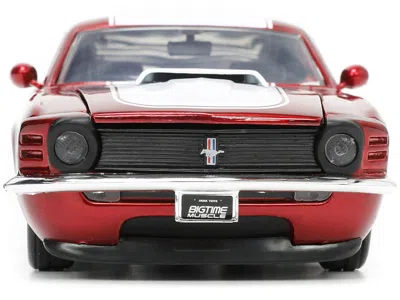 Diecast Model Jada 1970 Ford Mustang Boss 429 Candy Red With White Stripes "super Boss" "bigtime Muscle" Series 1/24 Di In Orange