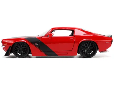 Diecast Model Jada 1971 Chevrolet Camaro Z/28 Red With Matt Black Stripes "bigtime Muscle" Series 1/24 Diecast Model Ca