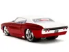 Diecast Model Jada 1971 Chevrolet Chevelle Ss Candy Red With White Top White Stripes And White Interior "bigtime Muscle